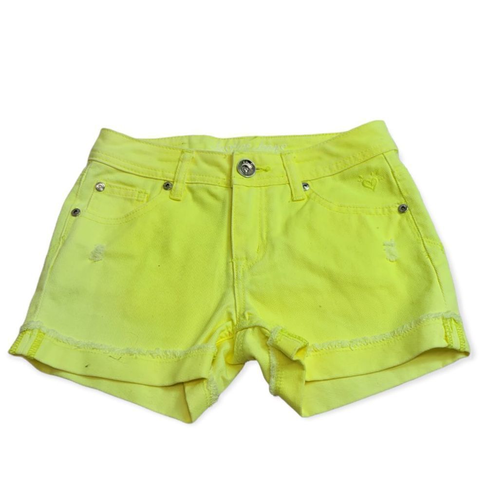 Justice florescent yellow shorts 12S